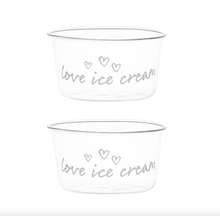 Carica l'immagine nel visualizzatore di Gallery, Set 2 Coppette Gelato Love Ice Cream