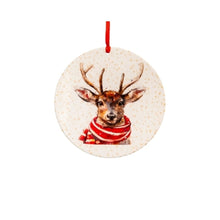 Carica l'immagine nel visualizzatore di Gallery, Decorazione natalizia rotonda 20 cm - Renna

