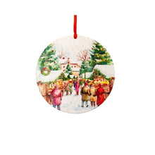 Carica l'immagine nel visualizzatore di Gallery, Decorazione natalizia rotonda 20 cm - Mercatino di Natale
