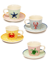 Carica l'immagine nel visualizzatore di Gallery, Set 4 Tazze Caffe Mare
