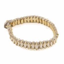 Carica l'immagine nel visualizzatore di Gallery, Bracciale in Metallo Dorato - Grigio blu e Grigio chiaro
