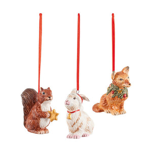 Nostalgic Ornaments Set di Addobbi Animali del Bosco (3pz)